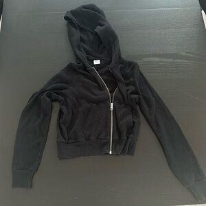 Black Aritzia TNA zip up. Waffle material size small.